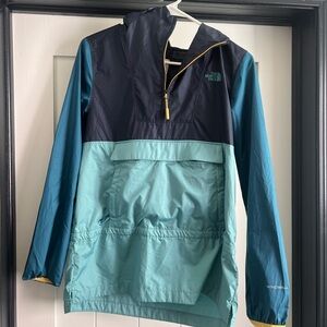 Blue color block North Face windbreaker size XS